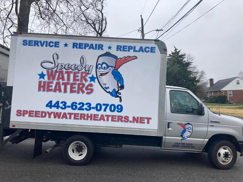 Speedy Water Heaters truck